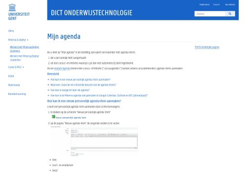 
                            12. Mijn agenda | DICT Onderwijstechnologie