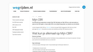 
                            6. Mijn CBR, de online dienst van het CBR - Wegrijden.nl