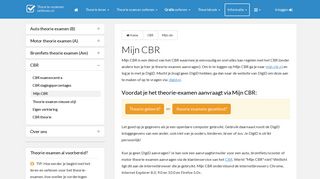 
                            8. Mijn CBR - Online portaal van het CBR - Theorie Examen Oefenen