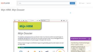 
                            4. Mijn HRM. Mijn Dossier - PDF - DocPlayer.nl