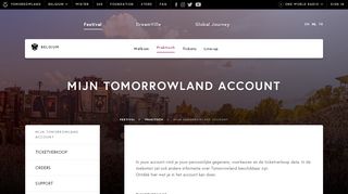 
                            2. Mijn Tomorrowland Account - Praktisch - Festival - Tomorrowland