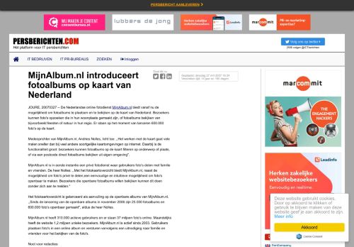 
                            12. MijnAlbum.nl introduceert fotoalbums op kaart van Nederland