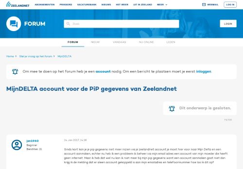 
                            7. MijnDELTA account voor de PiP gegevens van Zeelandnet - ZeelandNet ...