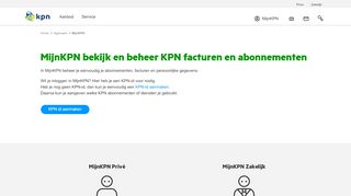 
                            4. MijnKPN bekijk en beheer KPN facturen en abonnementen