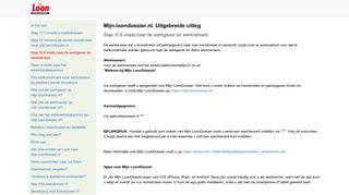 
                            5. Mijn.loondossier.nl. Uitgebreide uitleg - Stap 3) E-mails naar de ...