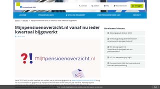 
                            5. Mijnpensioenoverzicht.nl vanaf nu íeder kwartaal bijgewerkt ...