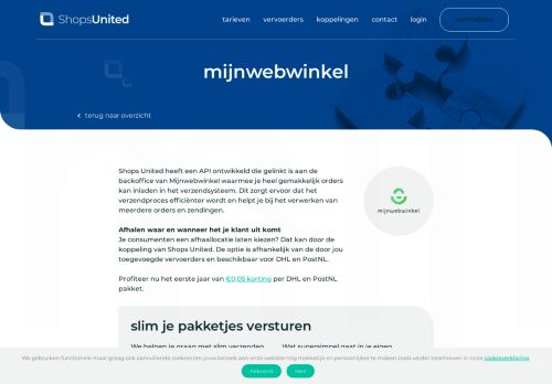 
                            10. Mijnwebwinkel Verzendsoftware | PostNL, DHL | Shops United