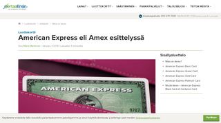 
                            12. Mikä on Amex eli American Express? | VertaaEnsin.fi