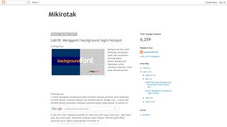 
                            9. Mikirotak: Lab18: Mengganti background login hotspot