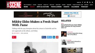 
                            10. Mikky Ekko Makes a Fresh Start With 'Fame' - Nashville ...