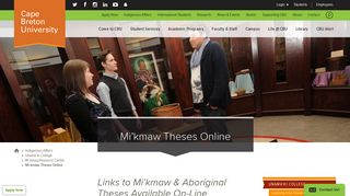 
                            11. Mi'kmaw Theses Online | Cape Breton University