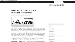 
                            6. Mikrotik, a 1ª vez e como roteador residencial | - Mundo TI Brasil