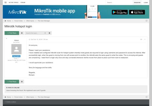 
                            1. Mikrotik hotspot login - MikroTik