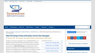 
                            7. MikroTik Hotspot Setup with Radius Server (User Manager) - System ...
