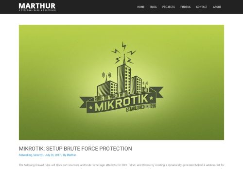 
                            9. MikroTik: Setup Brute Force Protection – Marthur