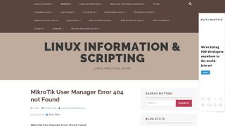 
                            8. MikroTik User Manager Error 404 not Found – Linux Information ...