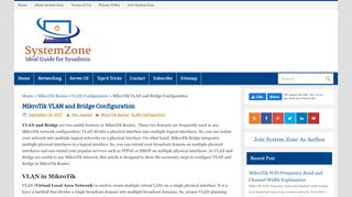 
                            13. MikroTik VLAN and Bridge Configuration - System Zone