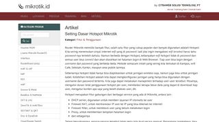 
                            4. Mikrotik.ID : Setting Dasar Hotspot Mikrotik