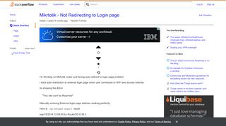 
                            13. Mikrtotik - Not Redirecting to Login page - Stack Overflow