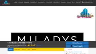 
                            10. Miladys Diamond Pavilion • Kimberley • CITY PORTAL