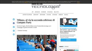 
                            9. Milano, al via la seconda edizione di Campus Party - Corriere.it