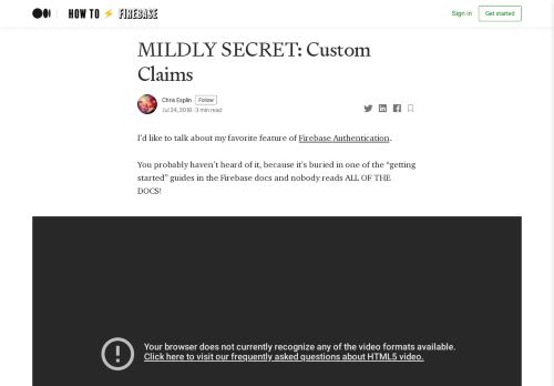 
                            9. MILDLY SECRET: Custom Claims – How To Firebase