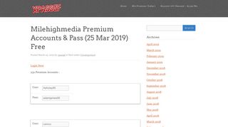 
                            11. Milehighmedia Premium Accounts & Pass - xpassgf