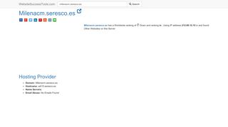 
                            10. Milenacm.seresco.es Error Analysis (By Tools) - Website Success Tools