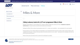 
                            2. Miles & More - lot.com - LOT Polish Airlines