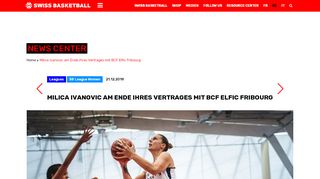 
                            12. Milica Ivanovic am Ende ihres Vertrages mit BCF Elfic Fribourg ...