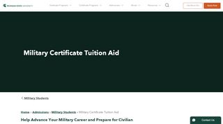 
                            8. Military Certificate Tuition Aid - Michigan State University