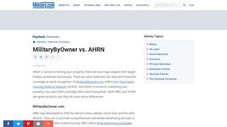 
                            5. MilitaryByOwner vs. AHRN | Military.com