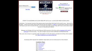 
                            3. MilitaryCAC's Access your CAC enabled Outlook Web Access / Apps ...