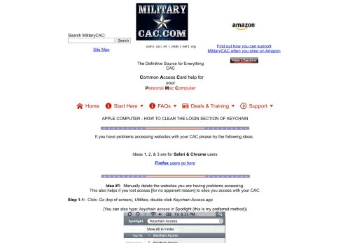 
                            13. MilitaryCAC's How to clear the login section of keychain on your Mac