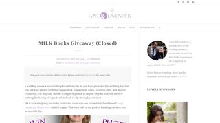 
                            9. MILK Books Giveaway (Closed) - Love and Lavender