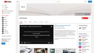 
                            8. MILK Books - YouTube