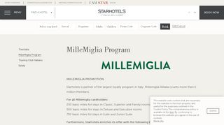
                            11. MilleMiglia Program | Alitalia | Starhotels partner