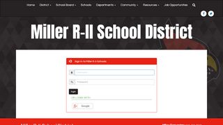 
                            2. Miller R-II Schools - Site Administration Login
