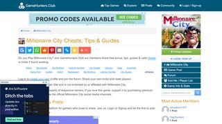 
                            5. Millionaire City Cheats, Tips & Guides - GameHunters.Club