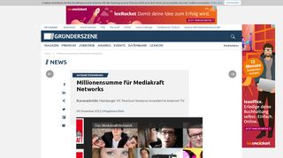 
                            9. Millionensumme für Mediakraft Networks | Gründerszene