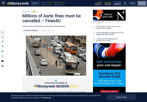 
                            11. Millions of Aarto fines must be cancelled – Fines4U - Moneyweb