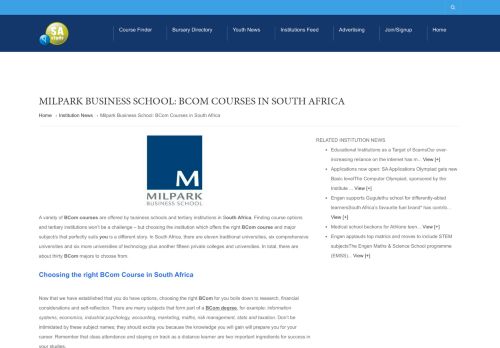 
                            2. Milpark Business School: BCom Courses in South AfricaSA Study