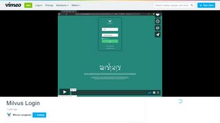 
                            3. Milvus Login on Vimeo