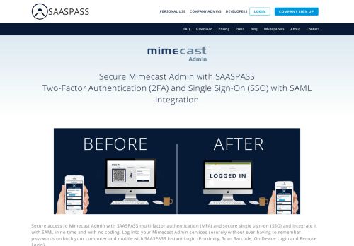 
                            12. Mimecast Admin Multi Factor Authentication MFA Single Sign On SSO ...