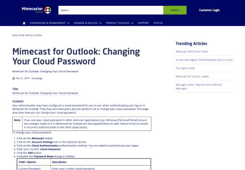 
                            9. Mimecast for Outlook: Changing Your Cloud Password | ...