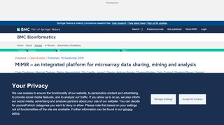 
                            8. MiMiR – an integrated platform for microarray data sharing, mining ...