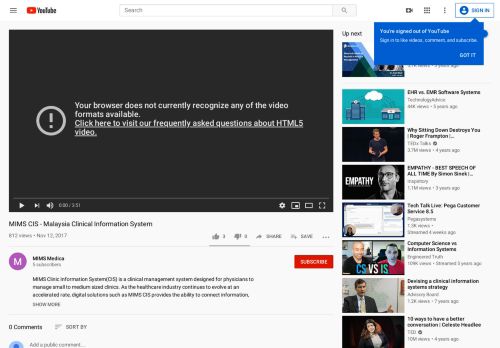 
                            3. MIMS CIS - Malaysia Clinical Information System - YouTube