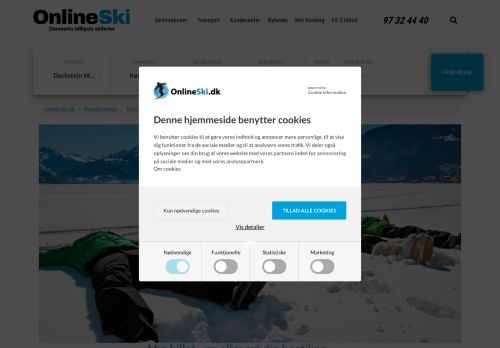 
                            6. Min billet - Log ind og betal din kør-selv skiferie | Clickski.com