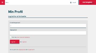 
                            3. Min profil - Norwegian