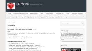 
                            5. Min side – HIF motion - Hornslet IF